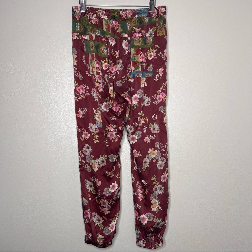 Johnny Was Laurie Presley Pant Mixed Print Silk Satin Jogger S #19 - Picture 7 of 11